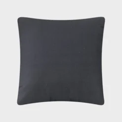 Teen Canvas Embroidered Throw Pillow Yellow/Gray/Blue - Makers Collective