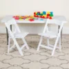 Emma And Oliver 10 Pack Kids White Resin Folding Event Party Chair With Vinyl Padded Seat