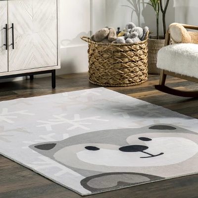 NuLOOM Indigo Otter Kids Machine Washable Area Rug - Image 8